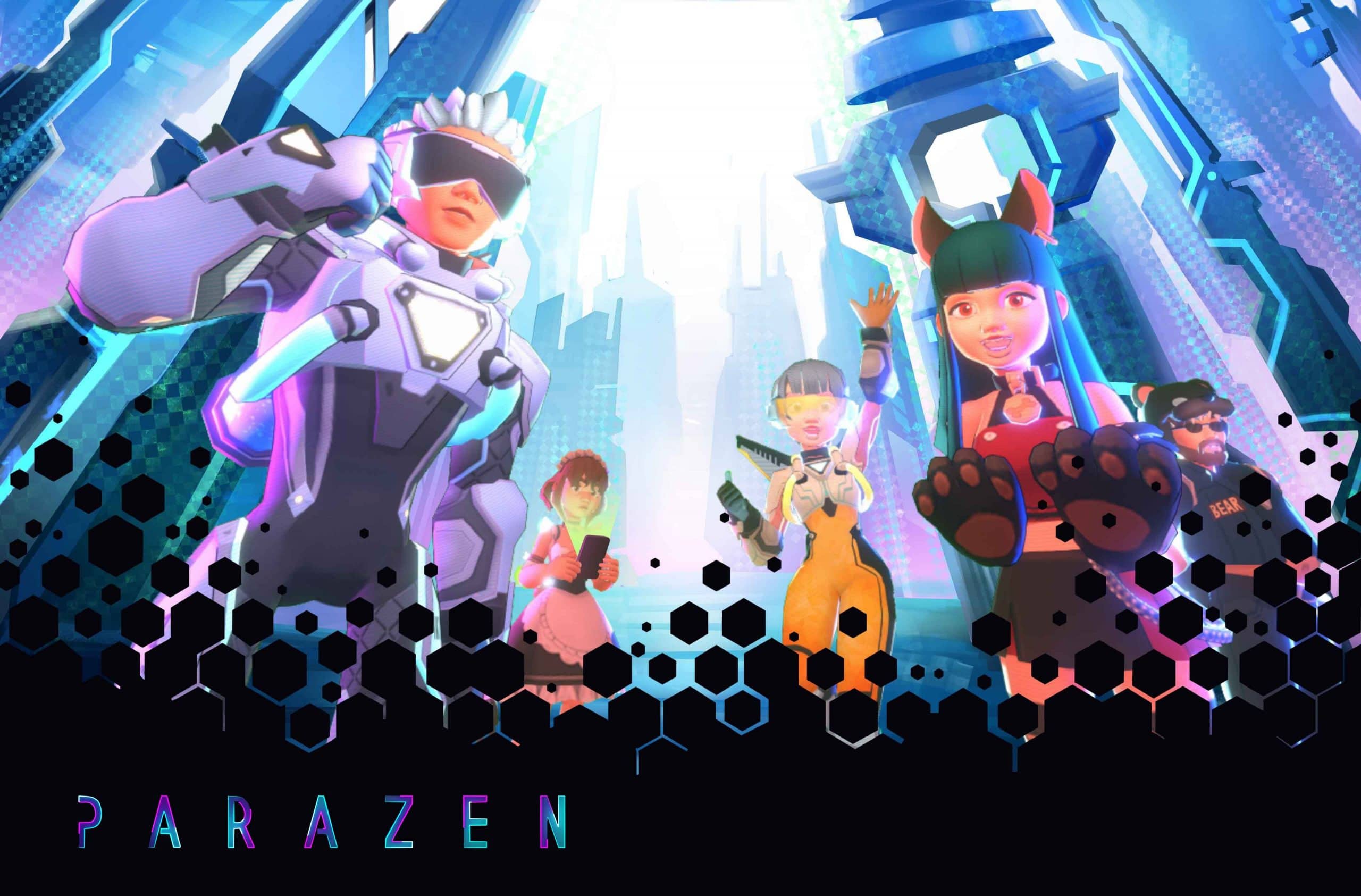 PARAZEN PARALAND featuring very colourful futuristic NFT avatars
