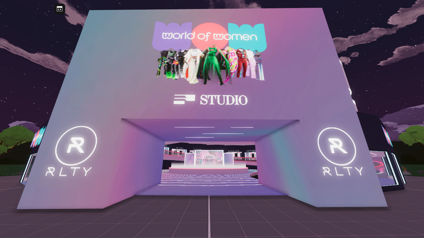 Decentraland entrance to the fashion metaverse event
