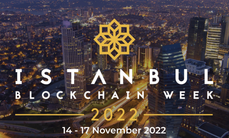 Image of Istanbul Blockchain Week logo and text