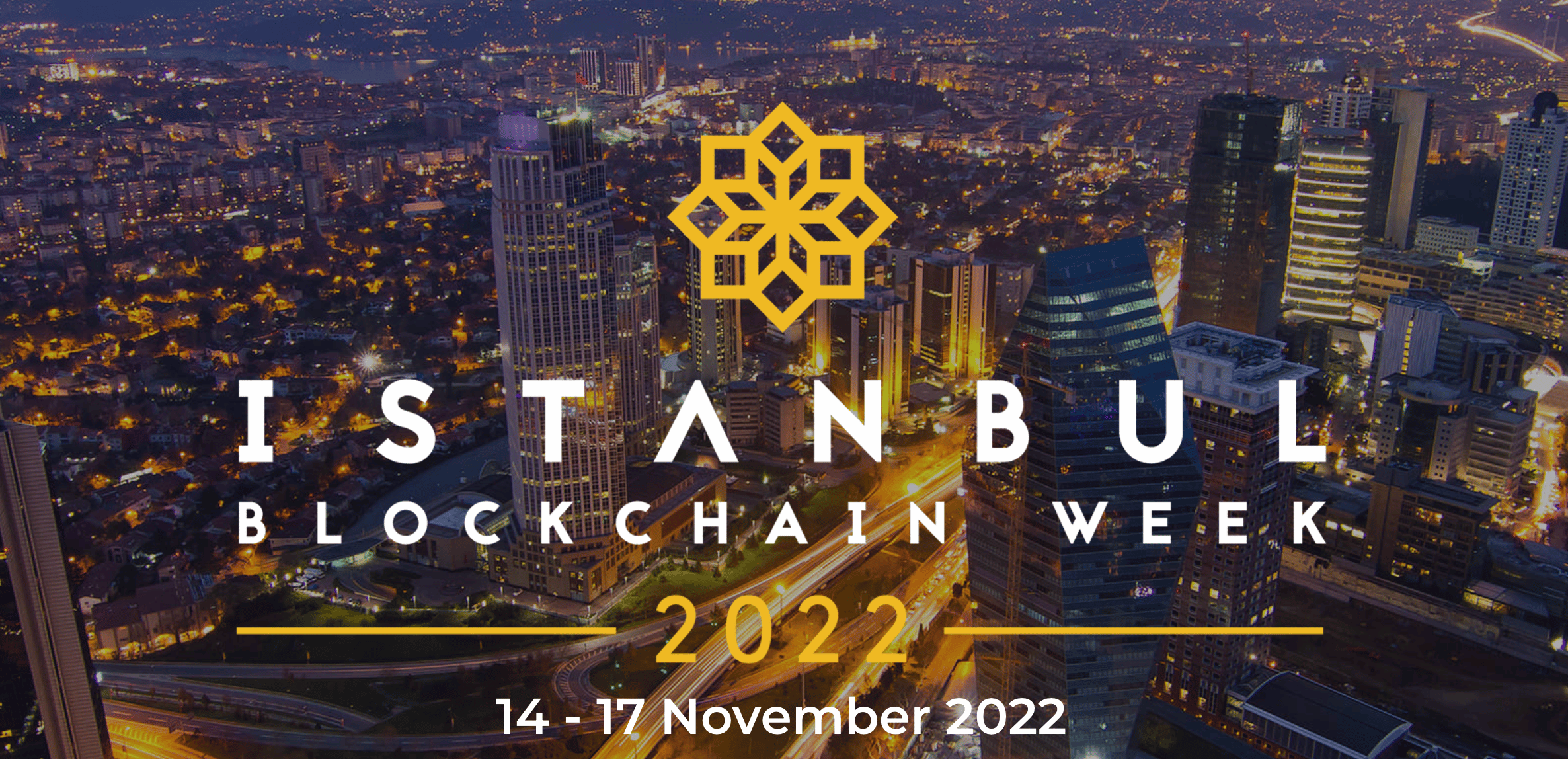 Image of Istanbul Blockchain Week logo and text