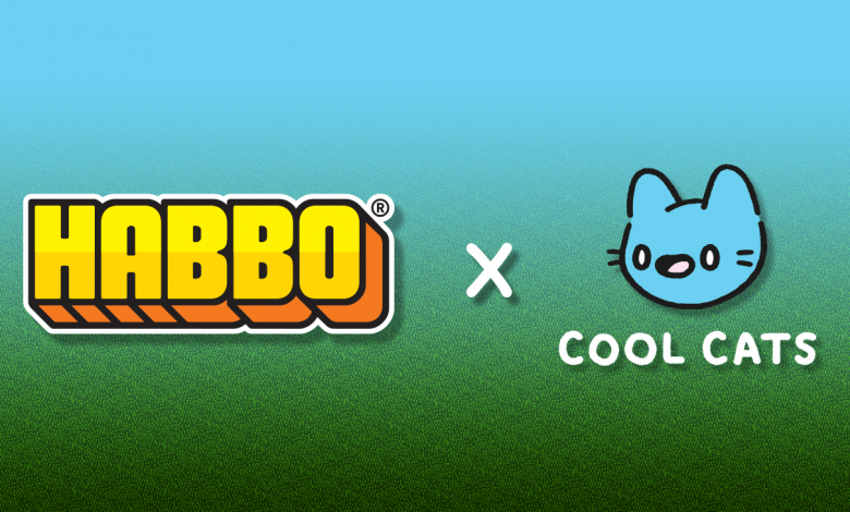 graphic showcasing the habbo and cool cats collab