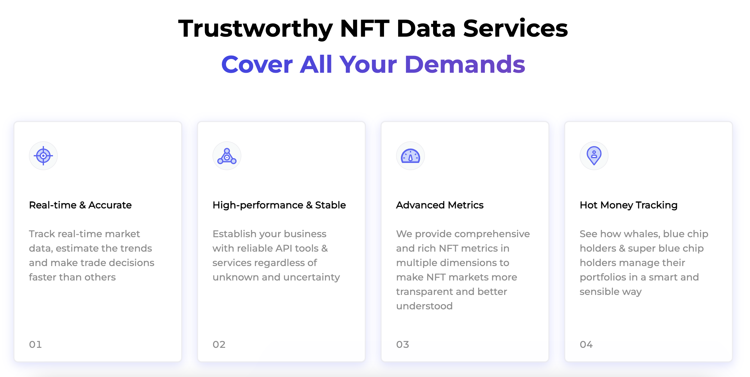 screenshot of the top features offered by the NFTGo Developers API