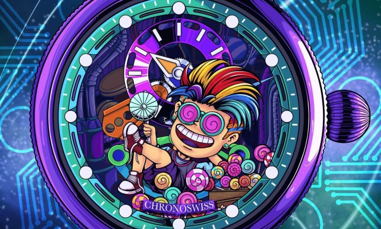 image of the new colorful metaverse watch by Chronoswiss