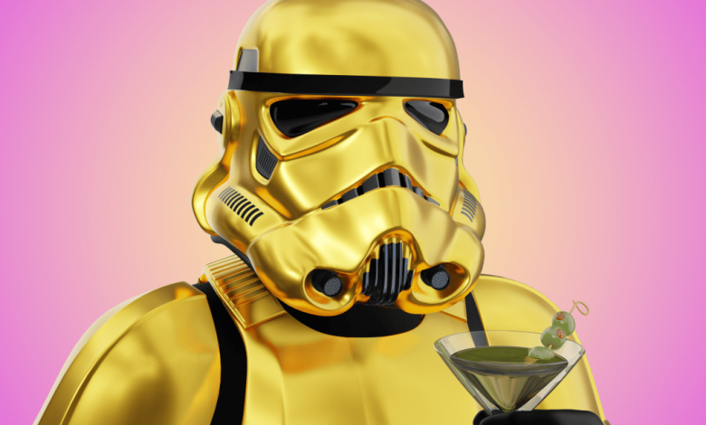 Image of a gold Stormtrooper NFT