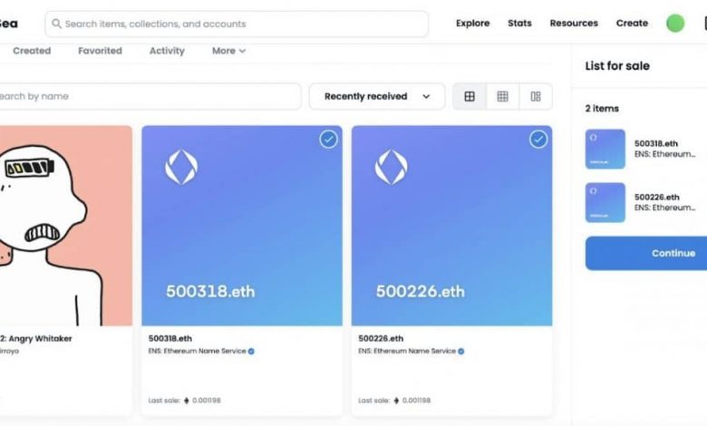 a screenshot of what to expect from OpenSea's new bulk buy and sell flow