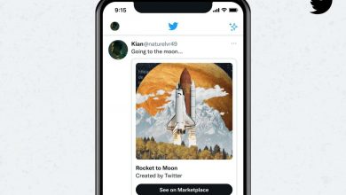 Image of Twitter NFT Tiles on a phone