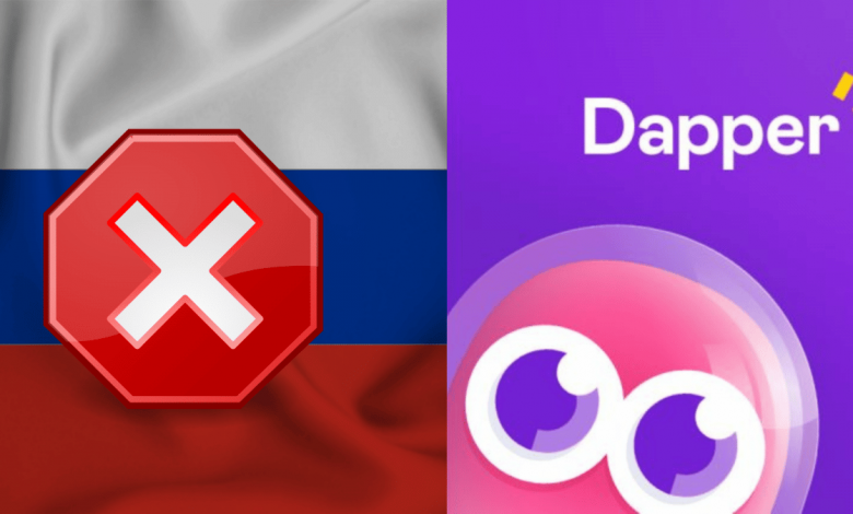 Dapper Labs Logo With Flag of Russia