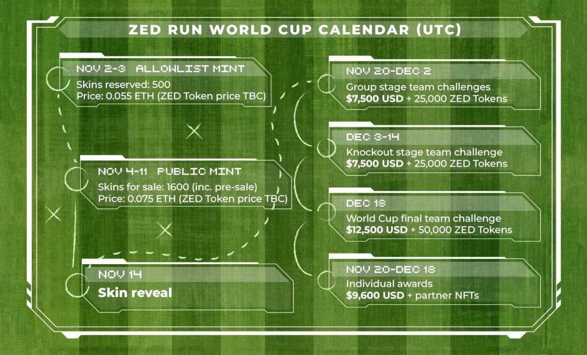 schedule of the ZED RUN world cup tournament