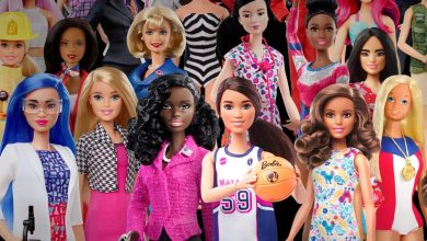 image of tens of Barbie dolls with various professions symbolizing their NFT collection