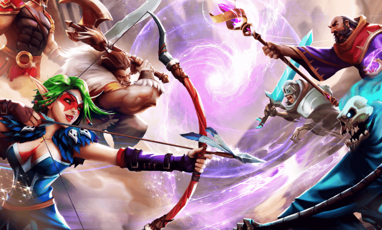 digital poster featuring characters from the Guild of Guardians NFT game