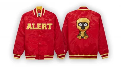 VeeFriends x Starter red jacket with alert ape on the back