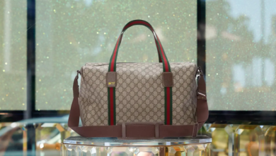 A brown gucci duffle bag for gucci nft holders, co branded with 10KTF
