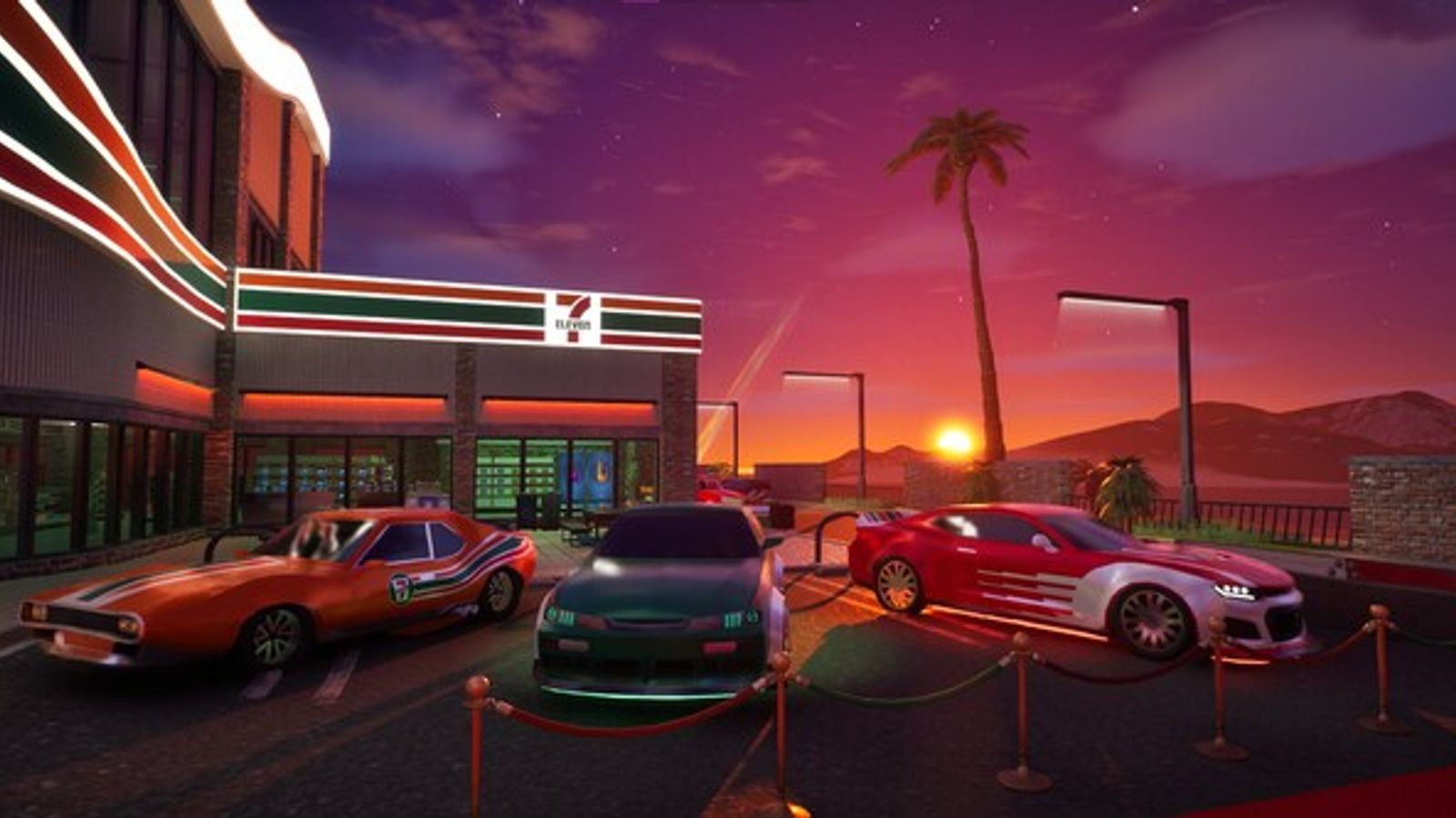picture of 7-Eleven cars in the metaverse
