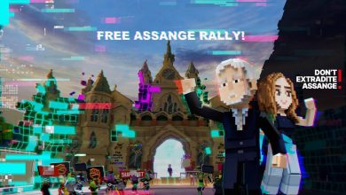 Julian Assange Metaverse Rally Poster