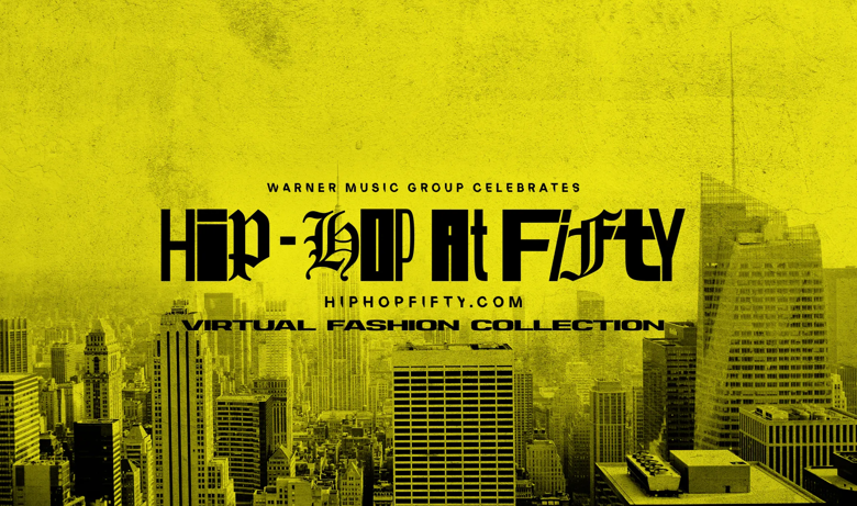 a yellow and black promo poster for the AR fashion collection