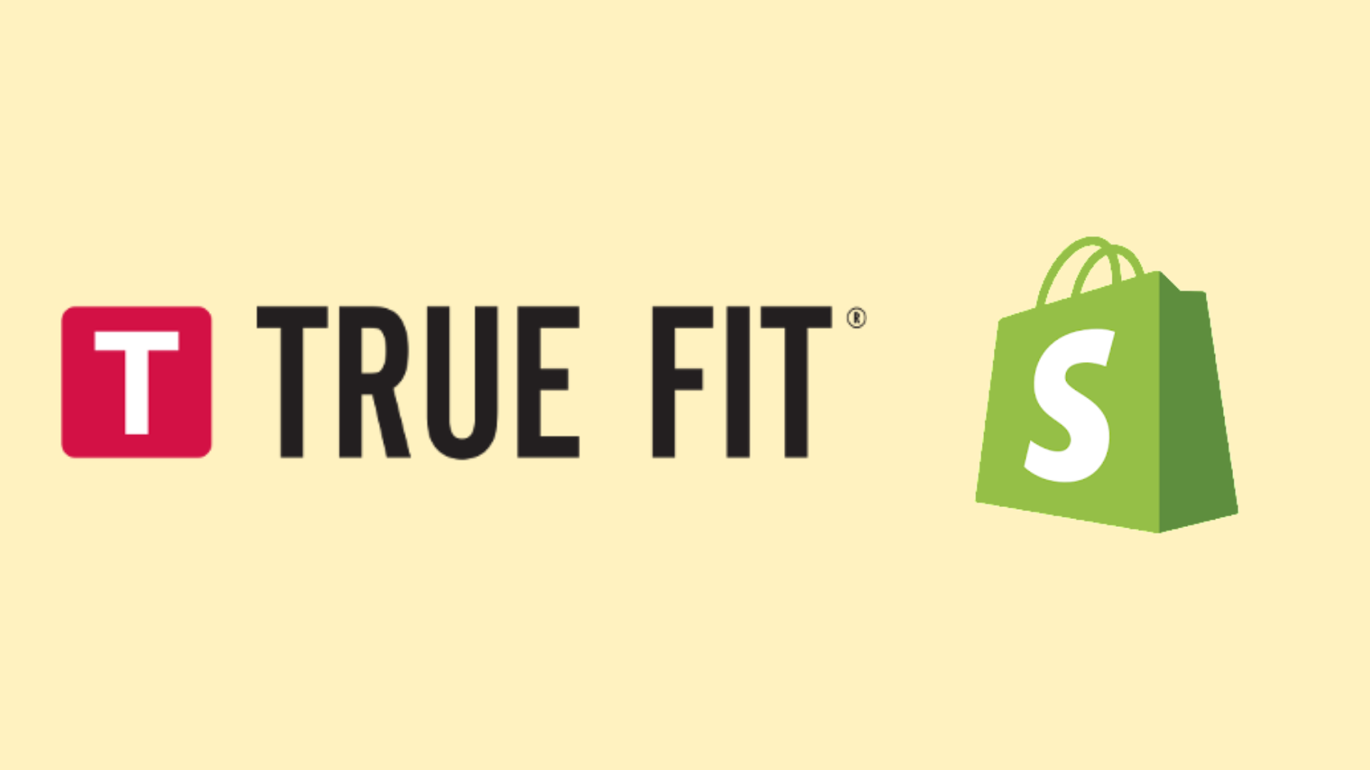 true fit and shopify logos, implying their latest collaboration for AI integration