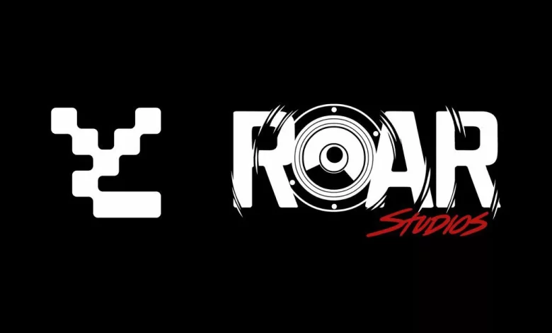 logos of Yuga Labs and Roar studios